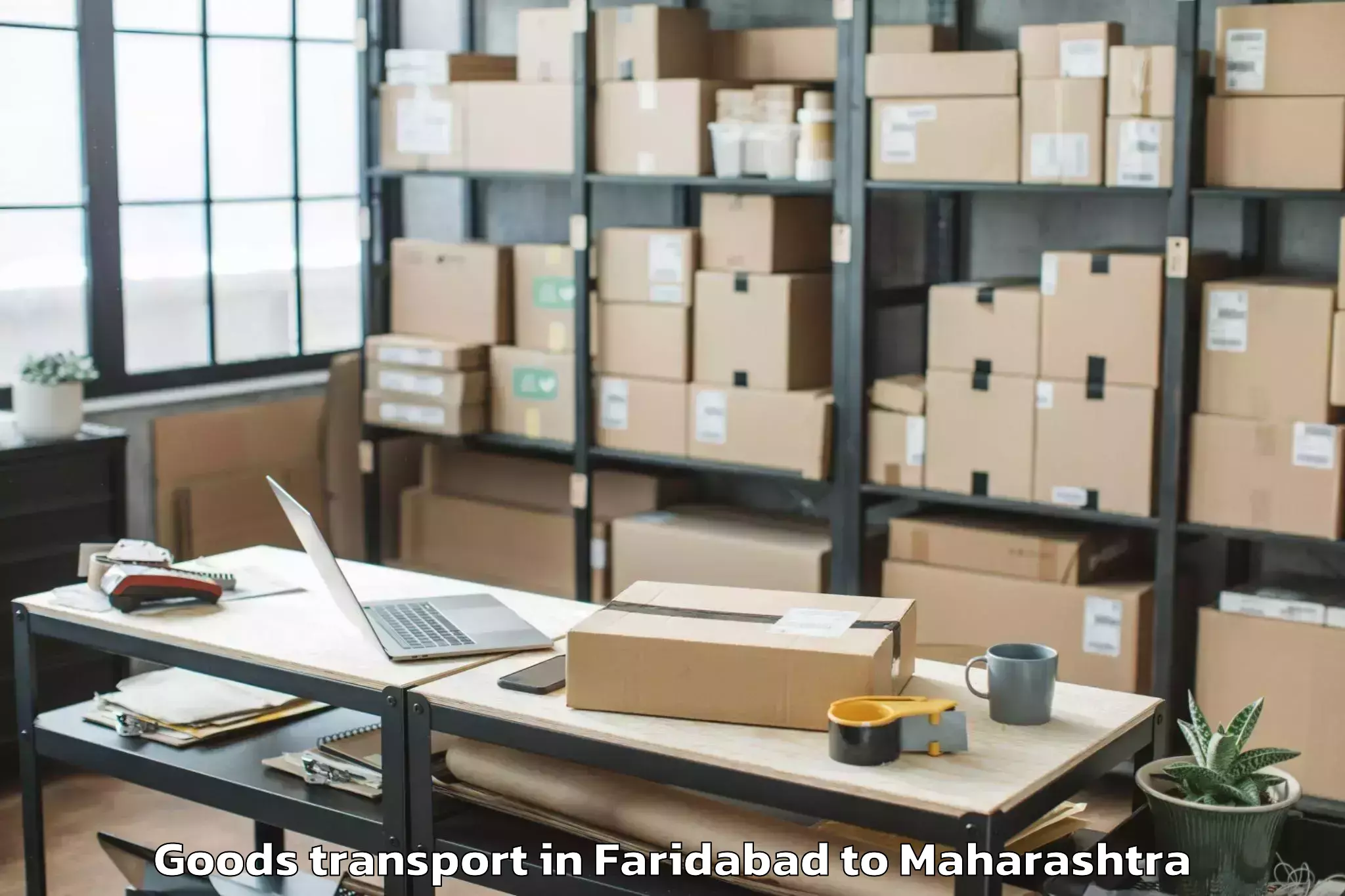 Quality Faridabad to Sonegaon Airport Nag Goods Transport